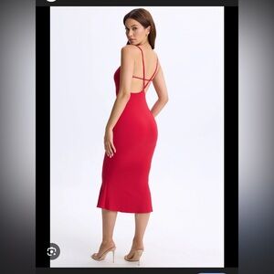 Oh Polly Red Backless Dress